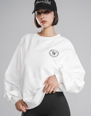 Sorona® Ring Logo Crewneck Sweat - White