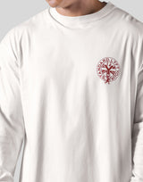 College Logo Vintage Long T-Shirt - White