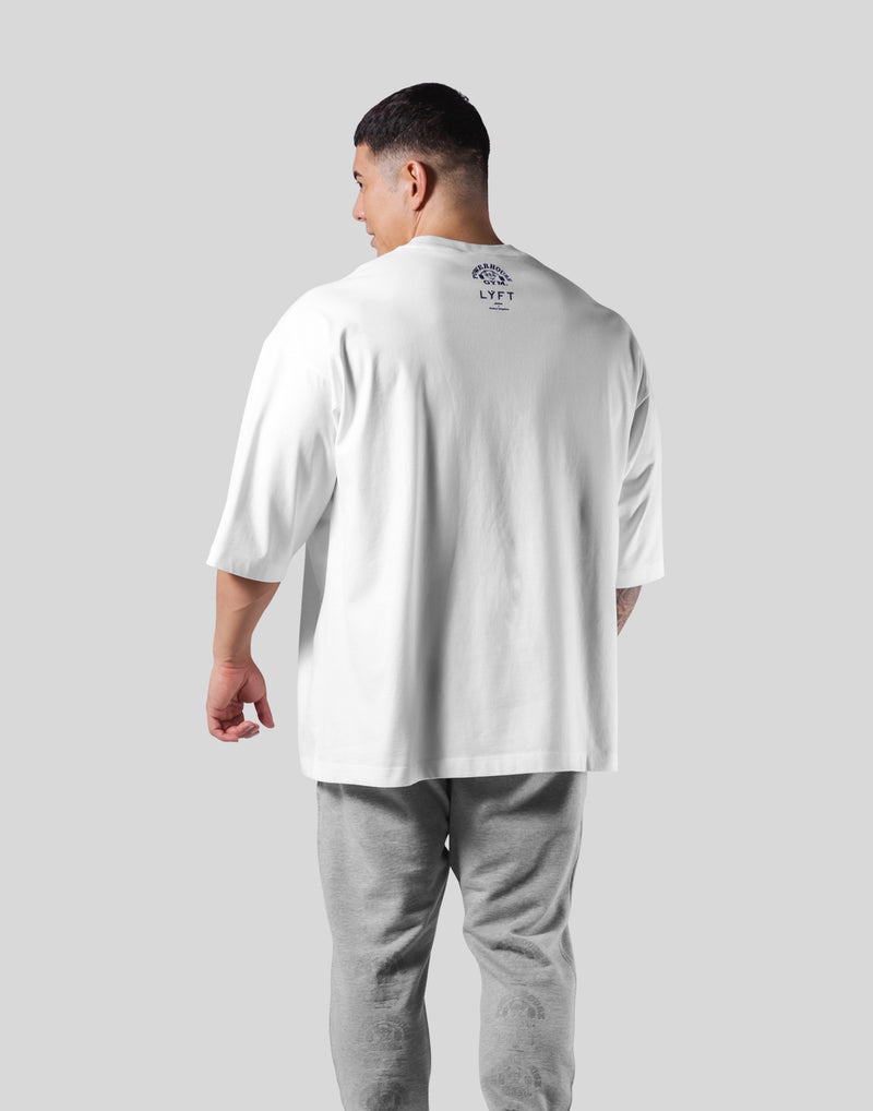 LÝFT × Power House Gym Extra Big T-Shirt - White