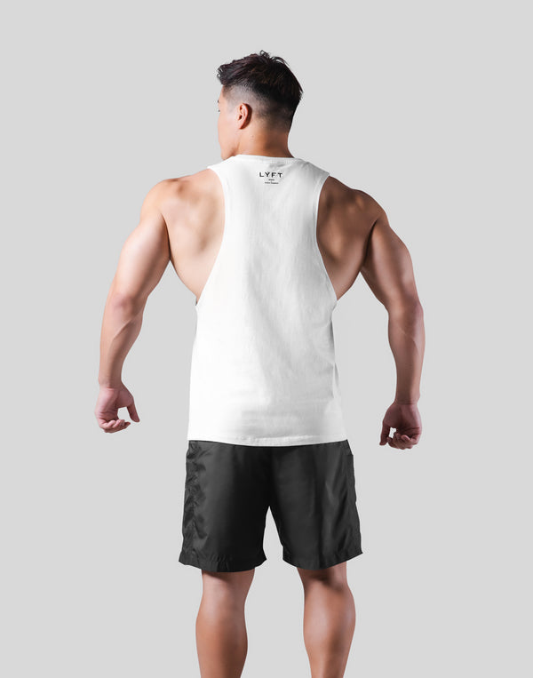 College Logo Drop Tanktop - White