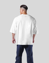 One Point Emblem Extra Big T-Shirt - White