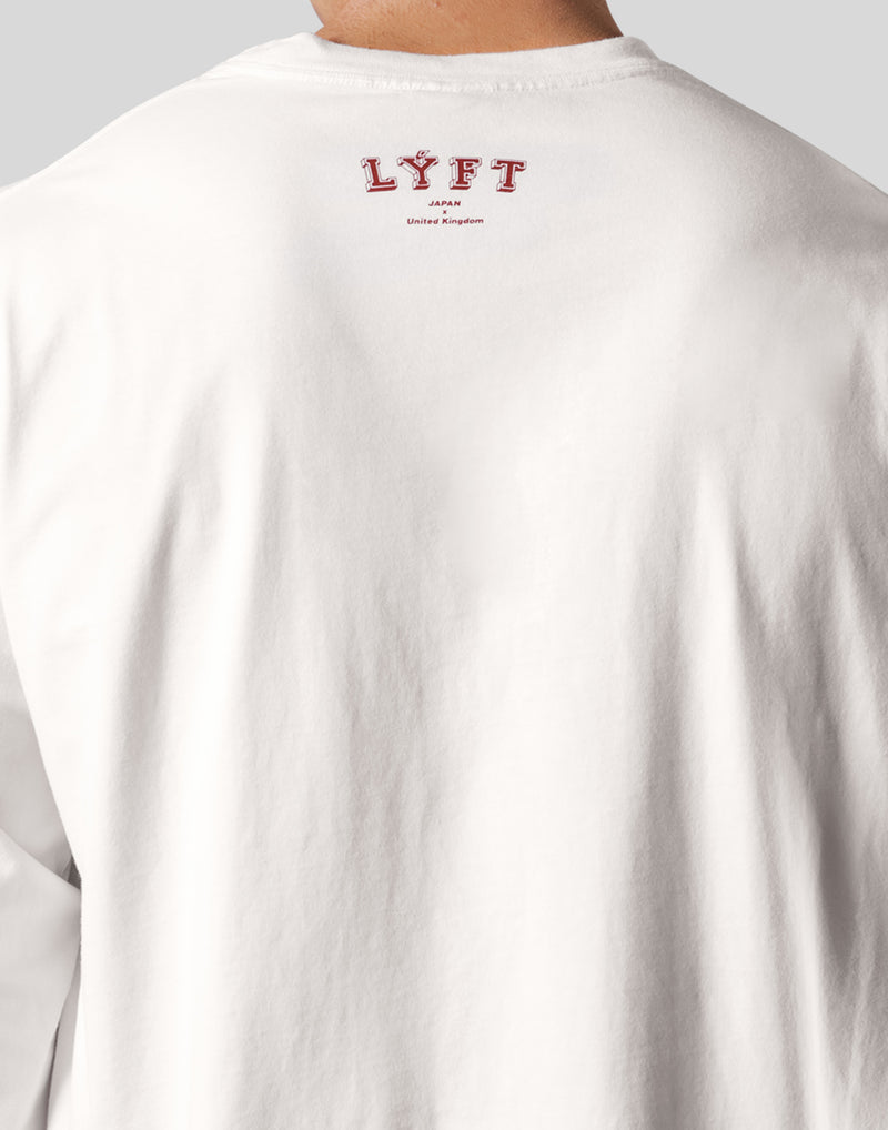 College Logo Vintage Long T-Shirt - White – LÝFT