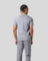 Slim Fit Mesh Sleeve T-Shirt - Grey