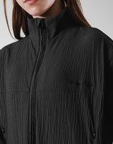 Embossed Nylon Windbreaker - Black