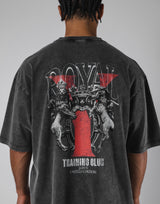 Vintage Statue Y Graphic Vintage Big T-Shirt - Black