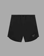 Stretch Seam Wide Shorts - Black