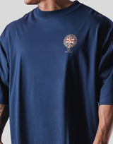 One Point Emblem Extra Big T-Shirt - Navy