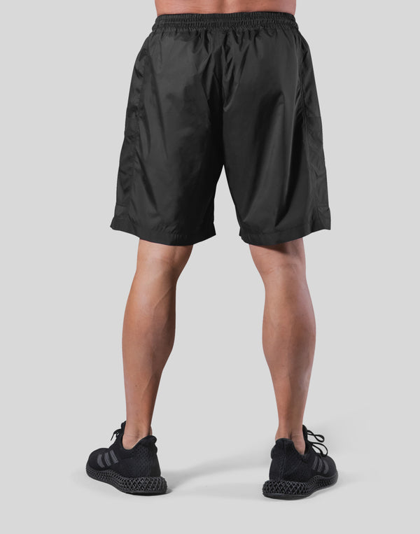 Side Pocket Nylon Shorts - Black