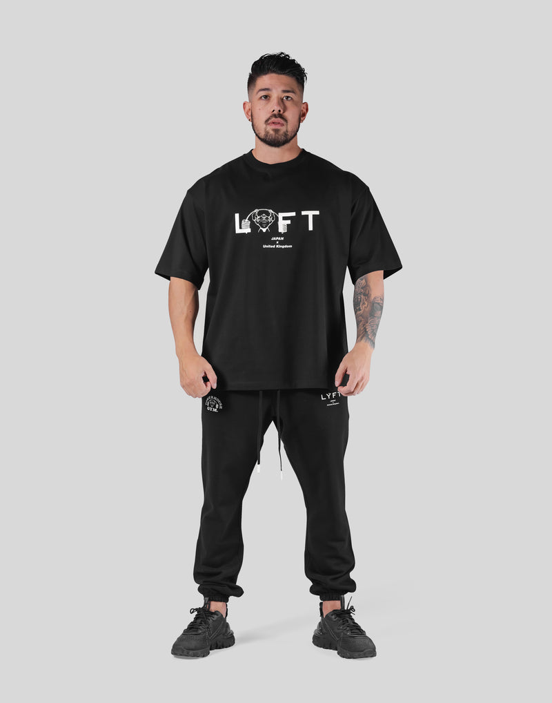 LÝFT × Power House Gym Big T-Shirt - Black