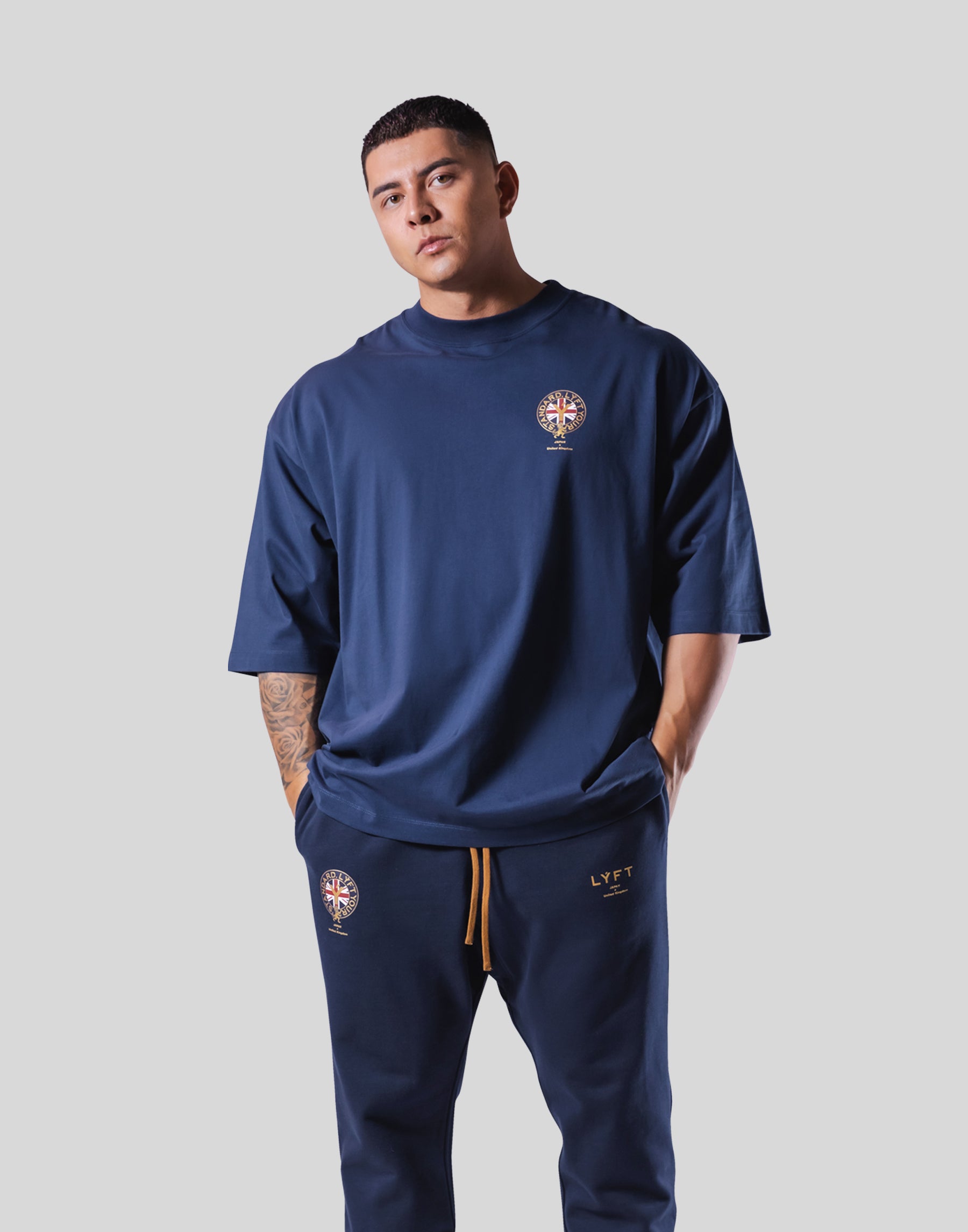 One Point Emblem Extra Big T-Shirt - Navy – LÝFT