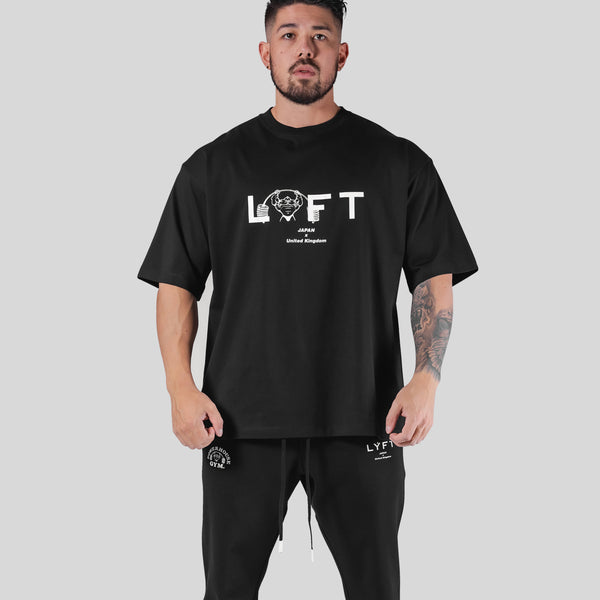 LÝFT × Power House Gym Big T-Shirt - Black