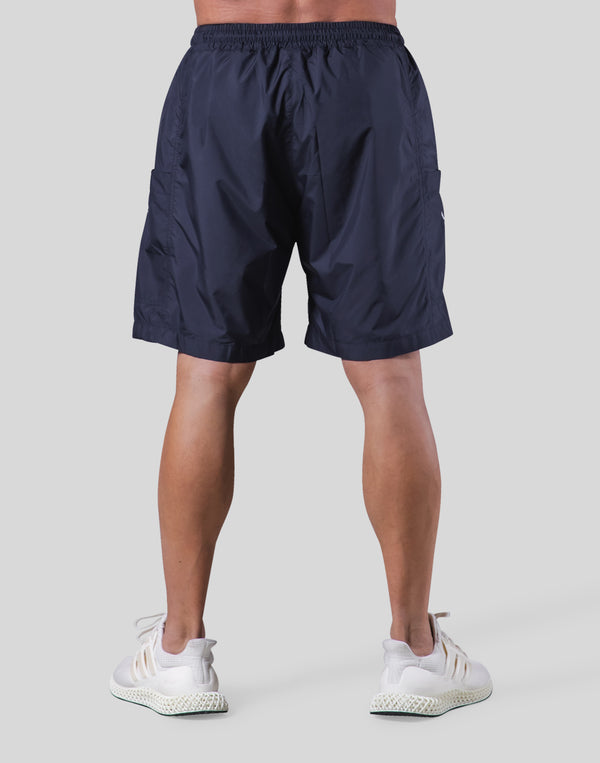 Side Pocket Nylon Shorts - Navy