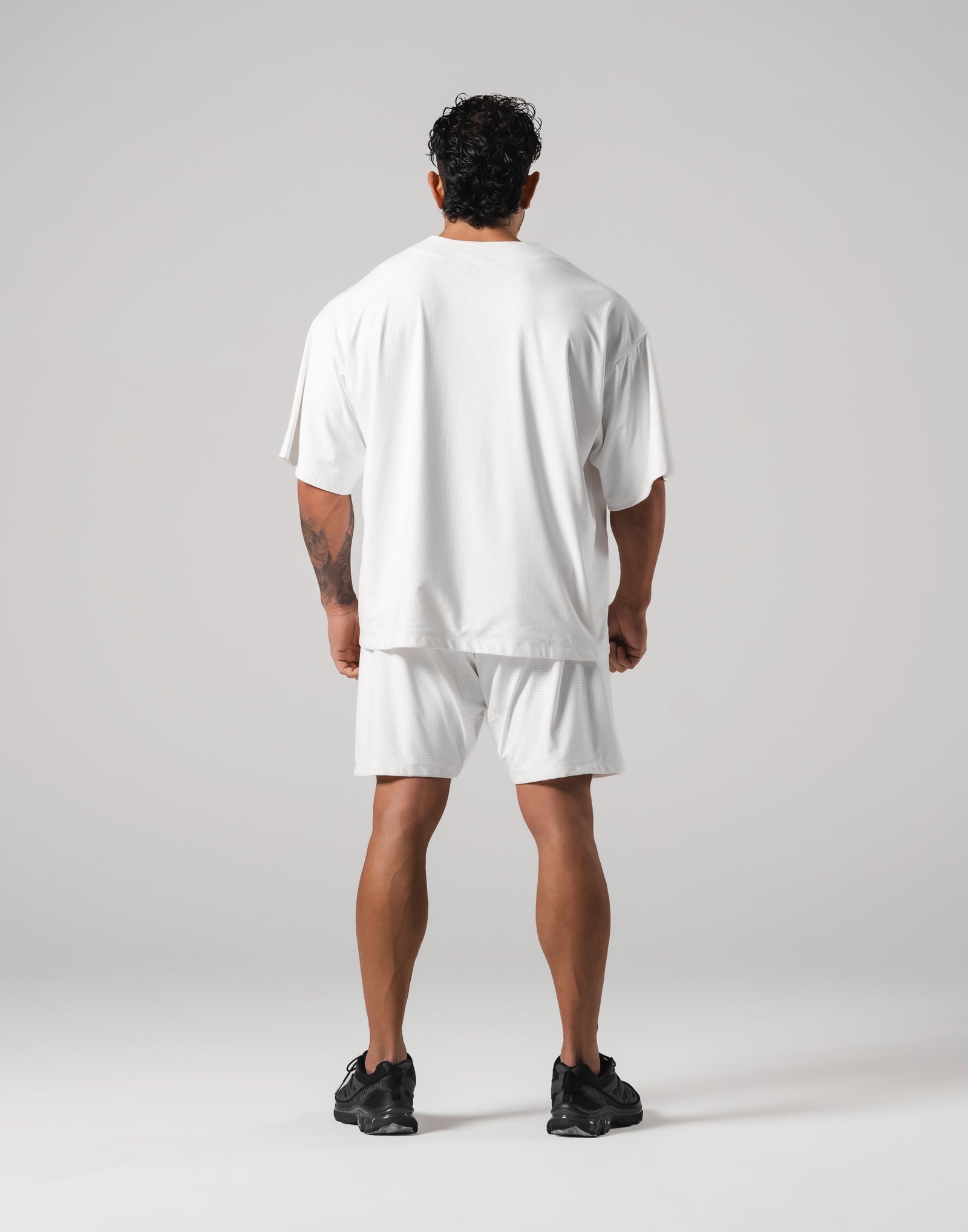 Script Logo Mesh Baseball Shirt - White – LÝFT