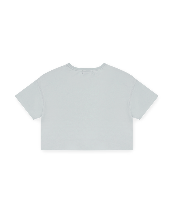 LÝFT × WIND AND SEA Limited Logo Wide Cropped T-Shirt - L.Blue