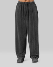 Vintage Sweat Wide Pants - Black