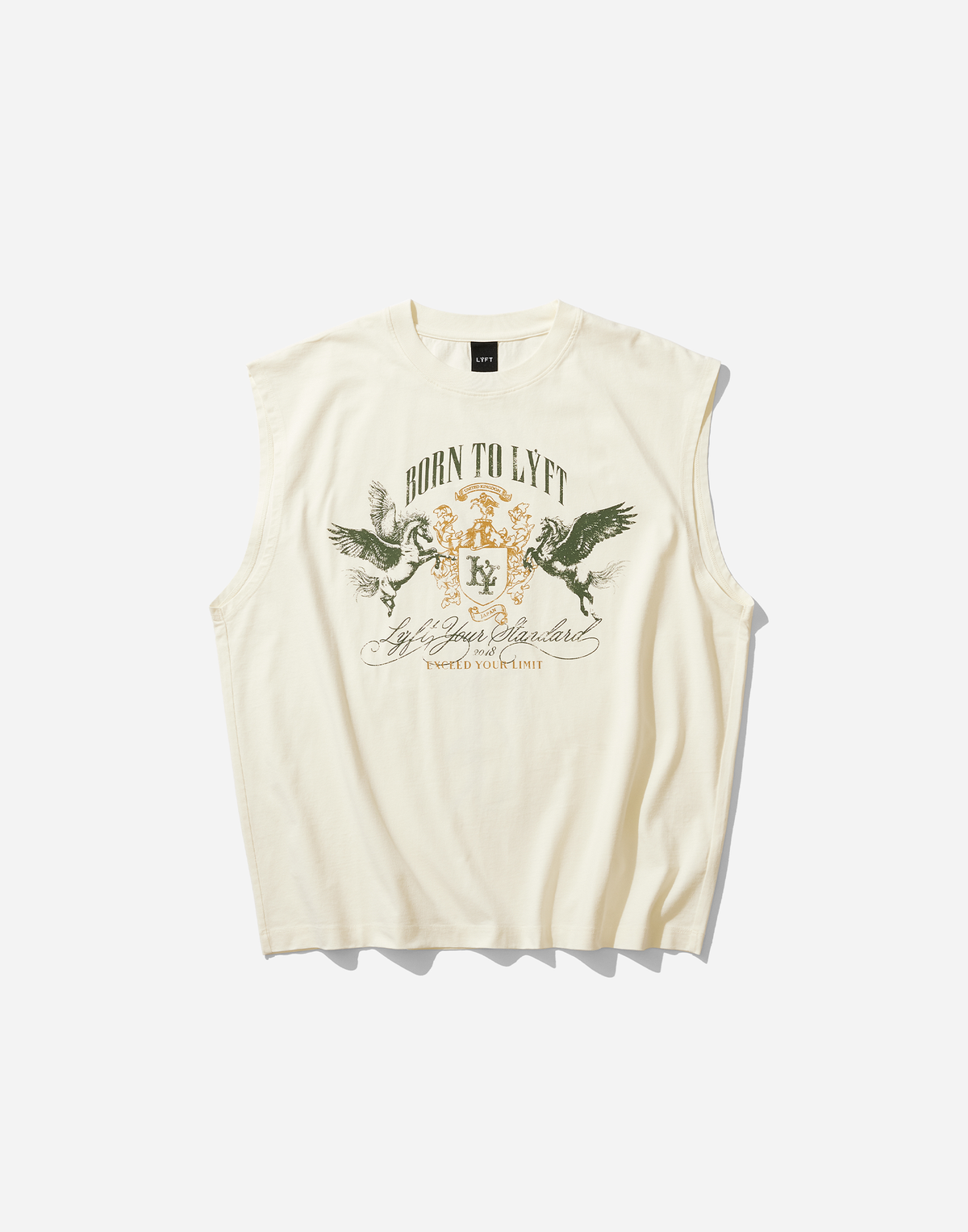 Pegasus Emblem Graphic Vintage Tanktop - Ivory