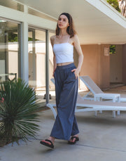 Jacquard Wide Easy Pants - Grey