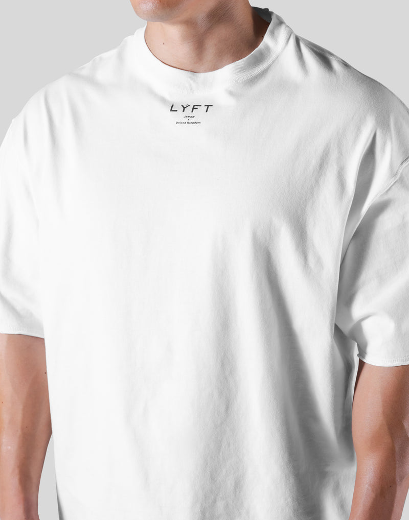 Back Emblem Cut-Off Big T-Shirt - White