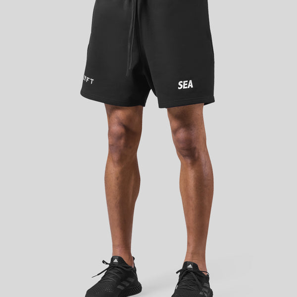 lyft × WIND AND SEA SWEAT SHORTS - BLACK - ショートパンツ