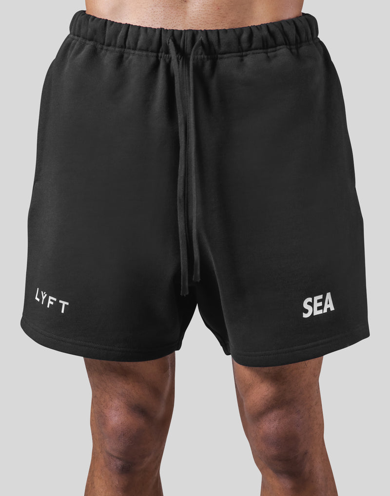 LÝFT × WIND AND SEA Sweat Shorts - Black