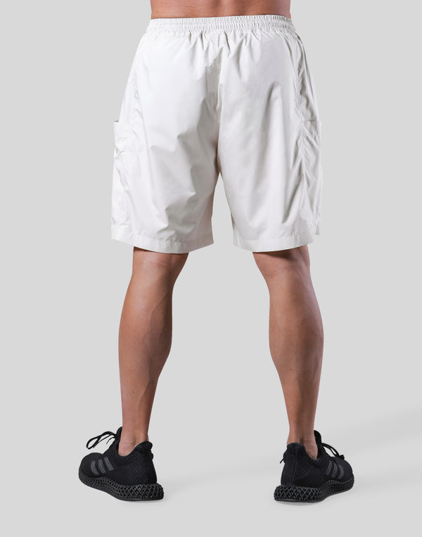 Side Pocket Nylon Shorts - Ivory