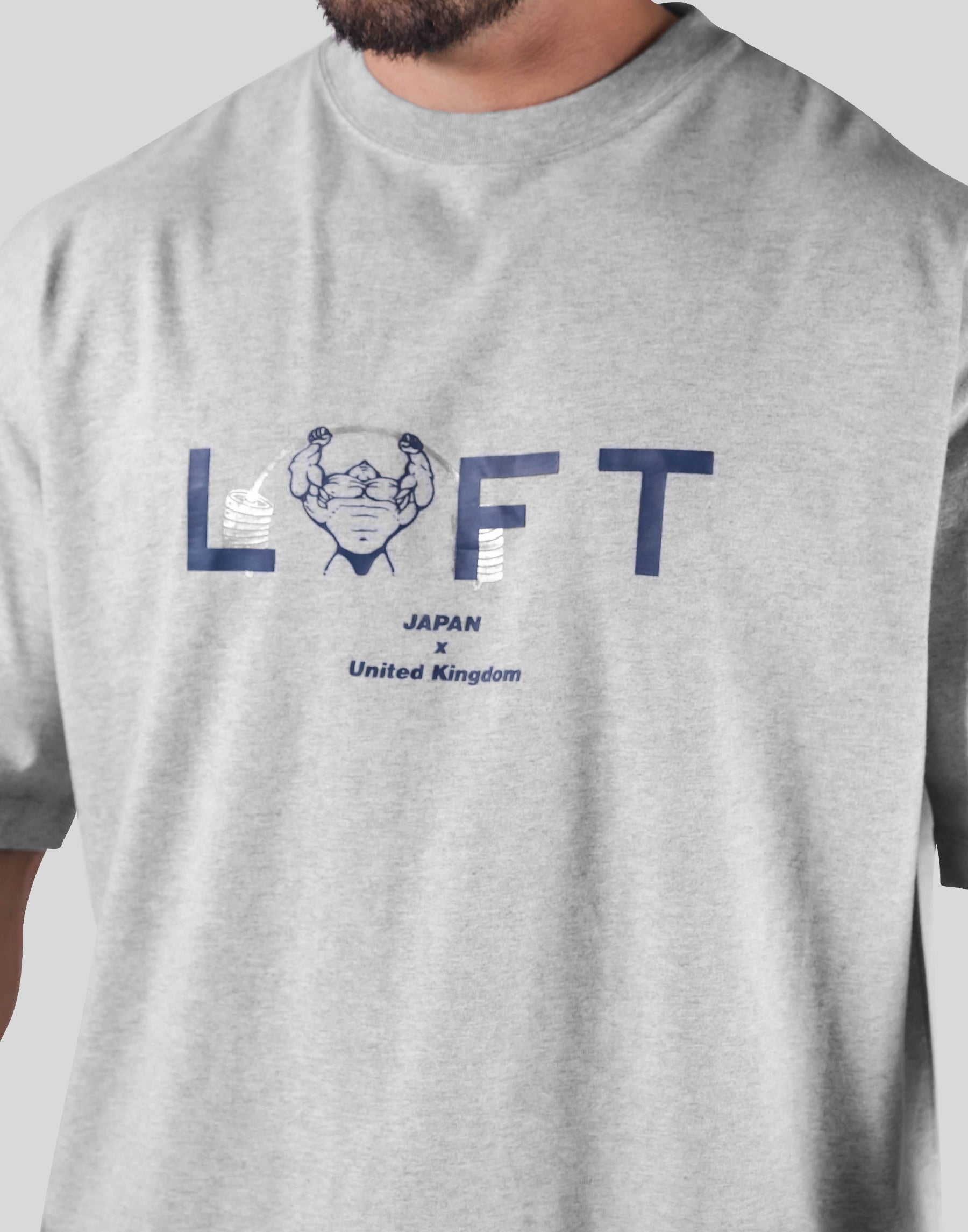 LÝFT × Power House Gym Big T-Shirt - Grey