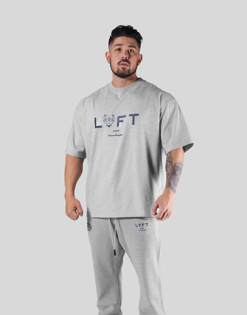 LÝFT × Power House Gym Big T-Shirt - Grey