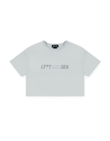 LÝFT × WIND AND SEA Limited Logo Wide Cropped T-Shirt - L.Blue