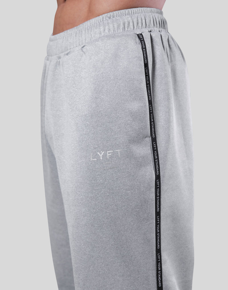 Emblem Loose Fit Jersey Pants - Grey