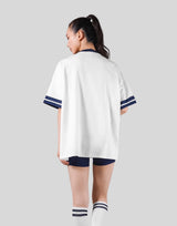 Piping Over Size T-shirt - White