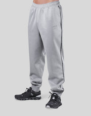 Emblem Loose Fit Jersey Pants - Grey