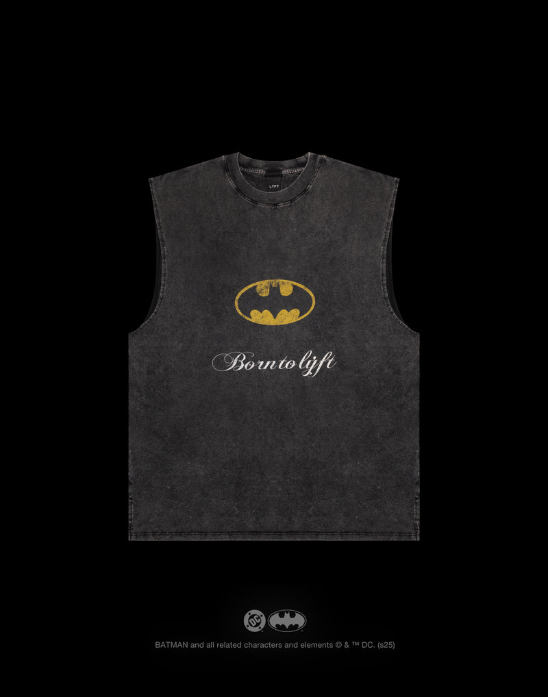 BATMAN / Bat Signal Vintage Tanktop - Black