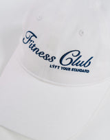 Fitness Club Logo Cap - White