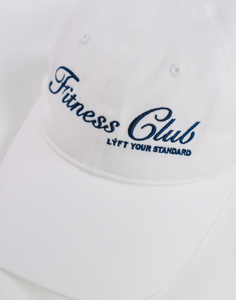 Fitness Club Logo Cap - White – LÝFT