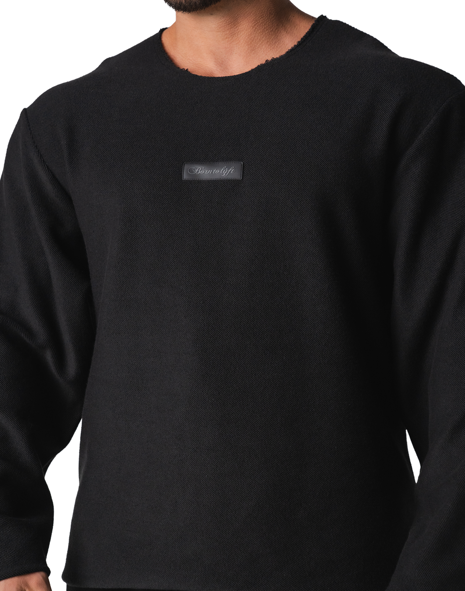 Thermal Loose Wappen Long T-Shirt - Black – LÝFT