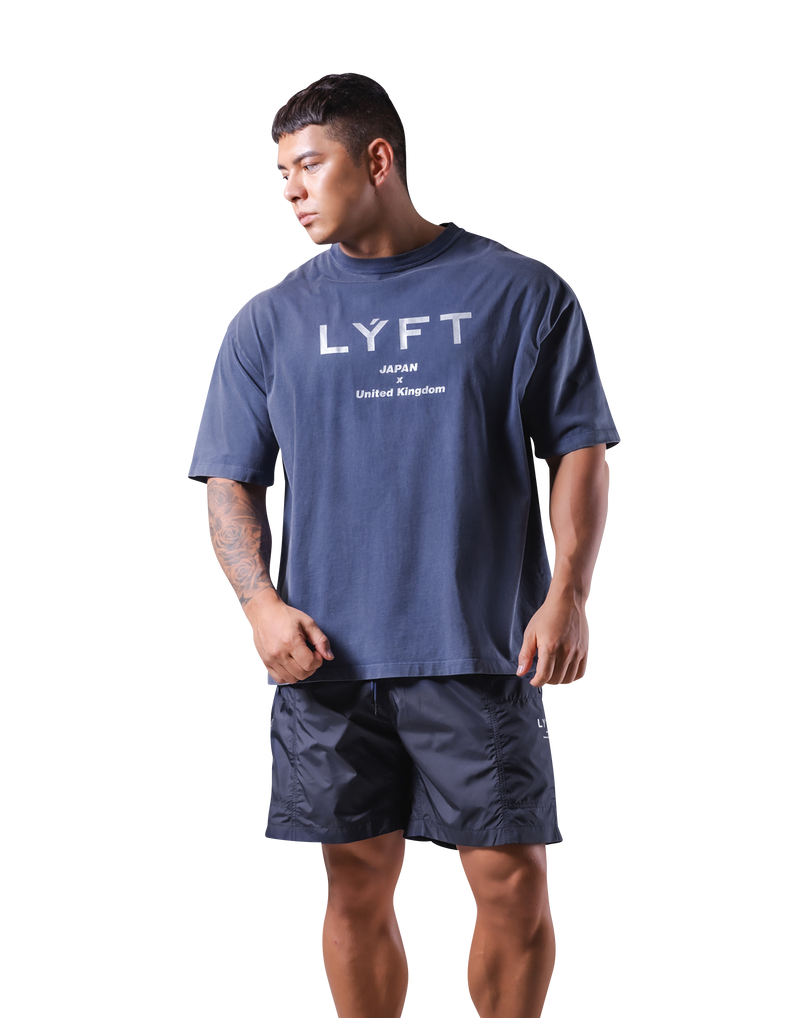 LÝFT Vintage Big T-Shirt - Navy