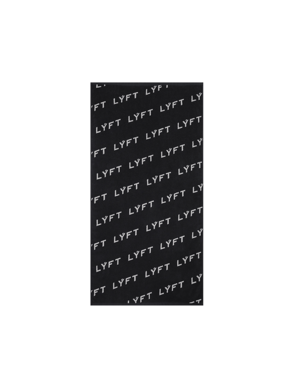 LÝFT Multi Logo Beach Towel - Black