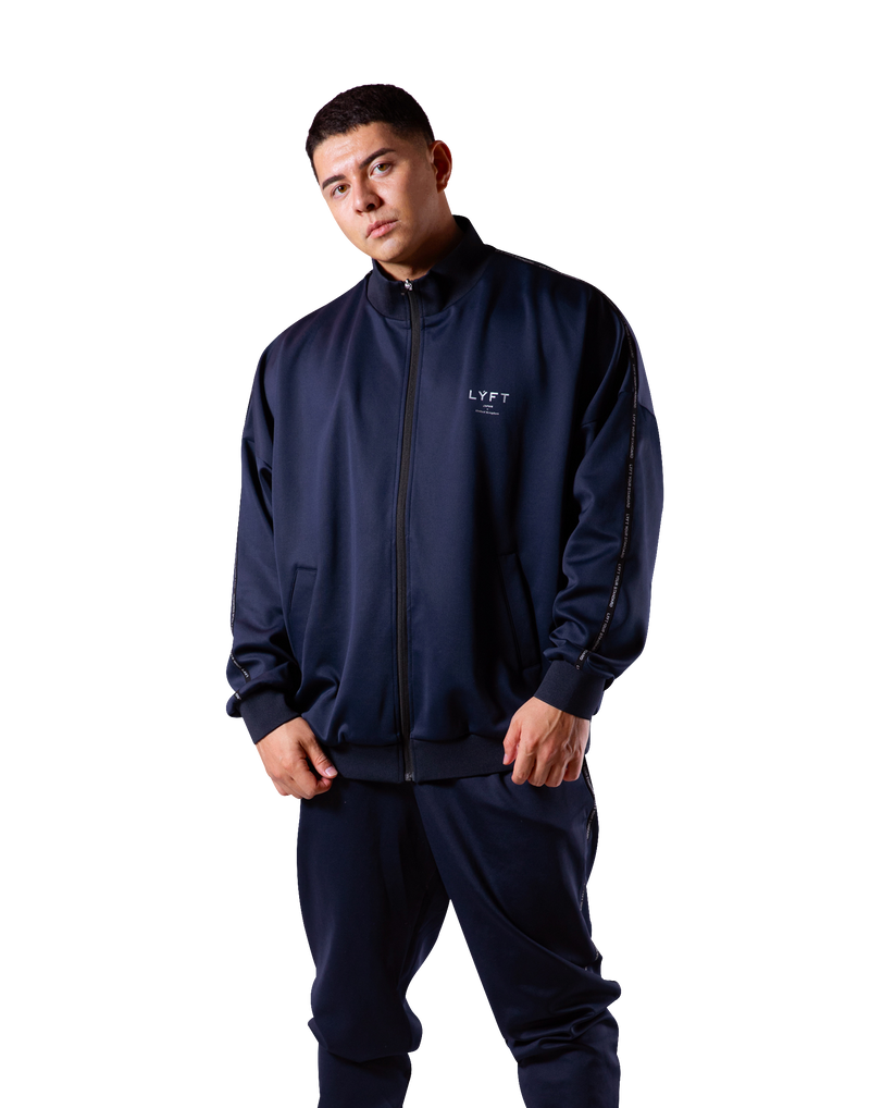 New Flag Oversize Track Jacket - Navy