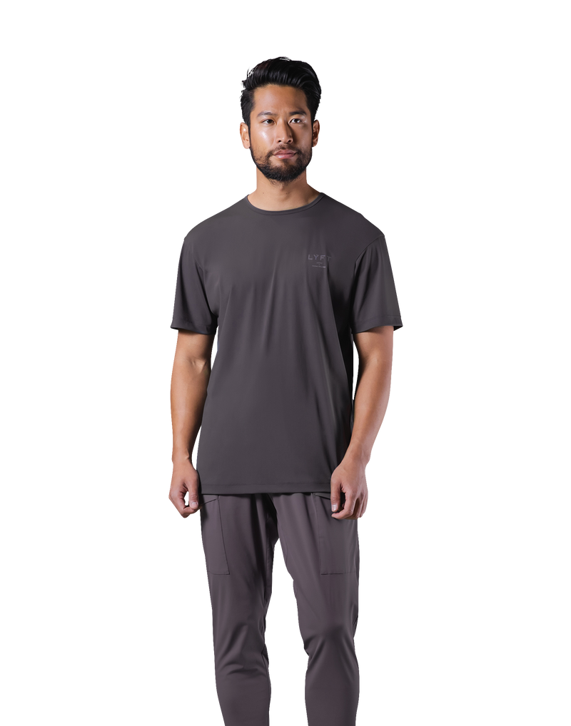 Stretch Waffle Nylon Standard T-Shirt - D.Grey