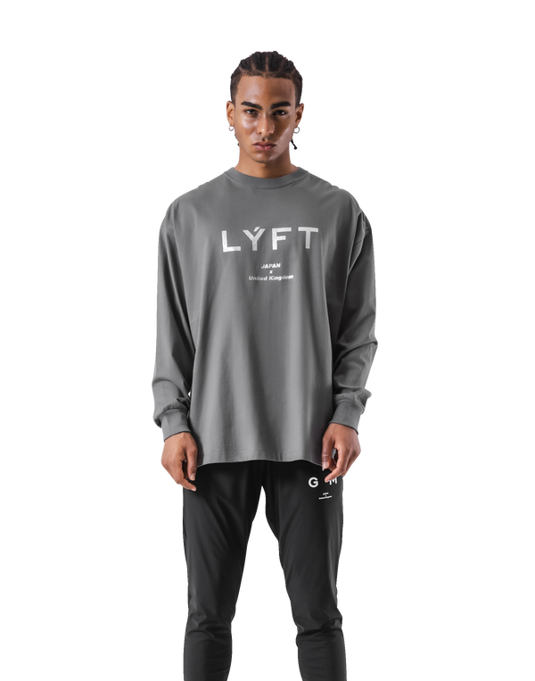 LÝFT Logo Long T-Shirt - D.Grey