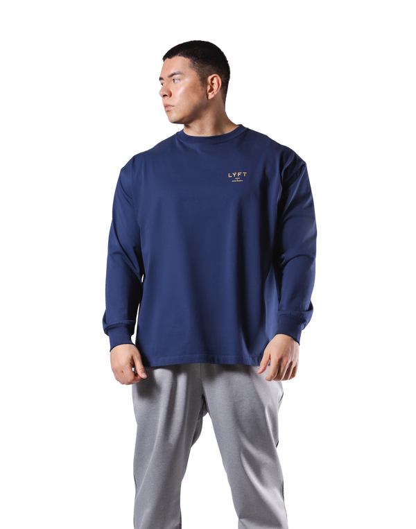 Classic Flag Long Sleeve Big T-Shirt - Navy