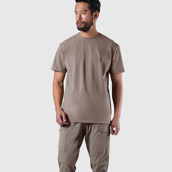 Stretch Waffle Nylon Standard T-Shirt - Sand – LÝFT
