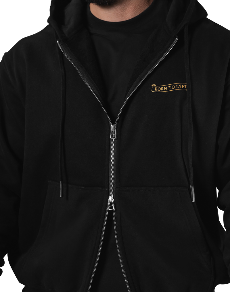 Classic Flag Zip-Up Hoodie - Black – LÝFT Classic Flag Zip-Up Hoodie - Black – LÝFT