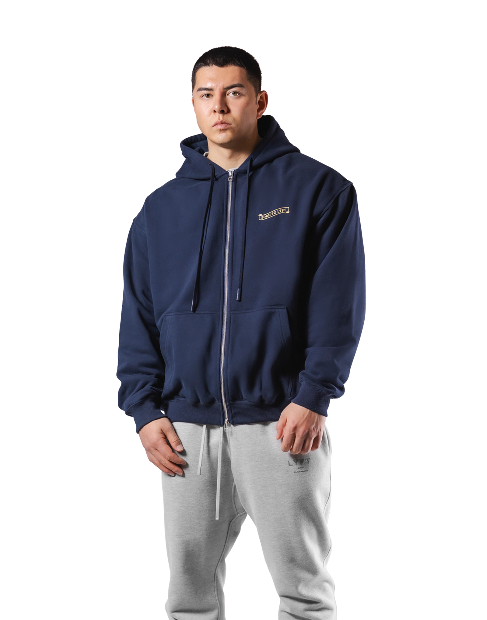 Classic Flag Zip-Up Hoodie - Navy – LÝFT