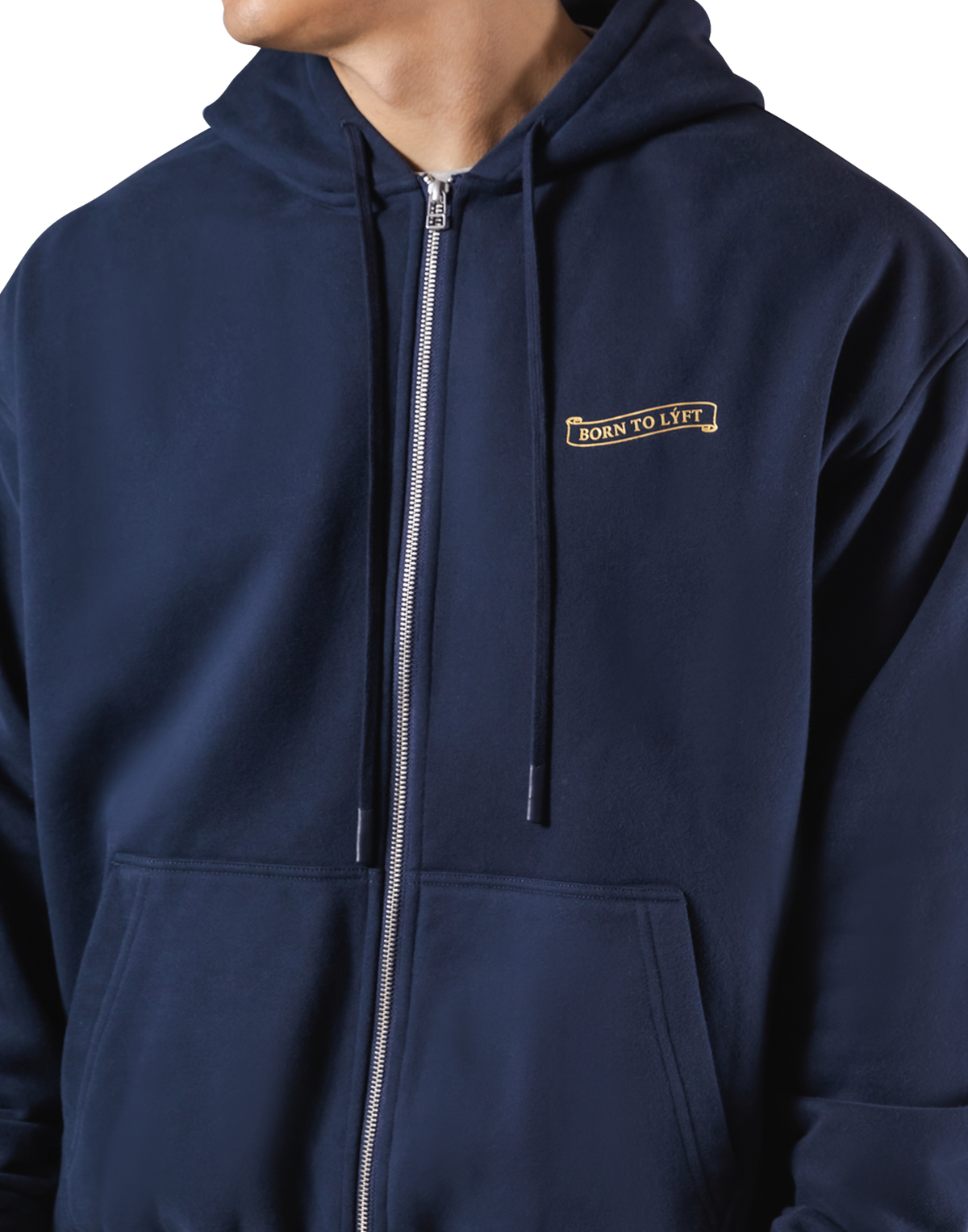 Classic Flag Zip-Up Hoodie - Navy