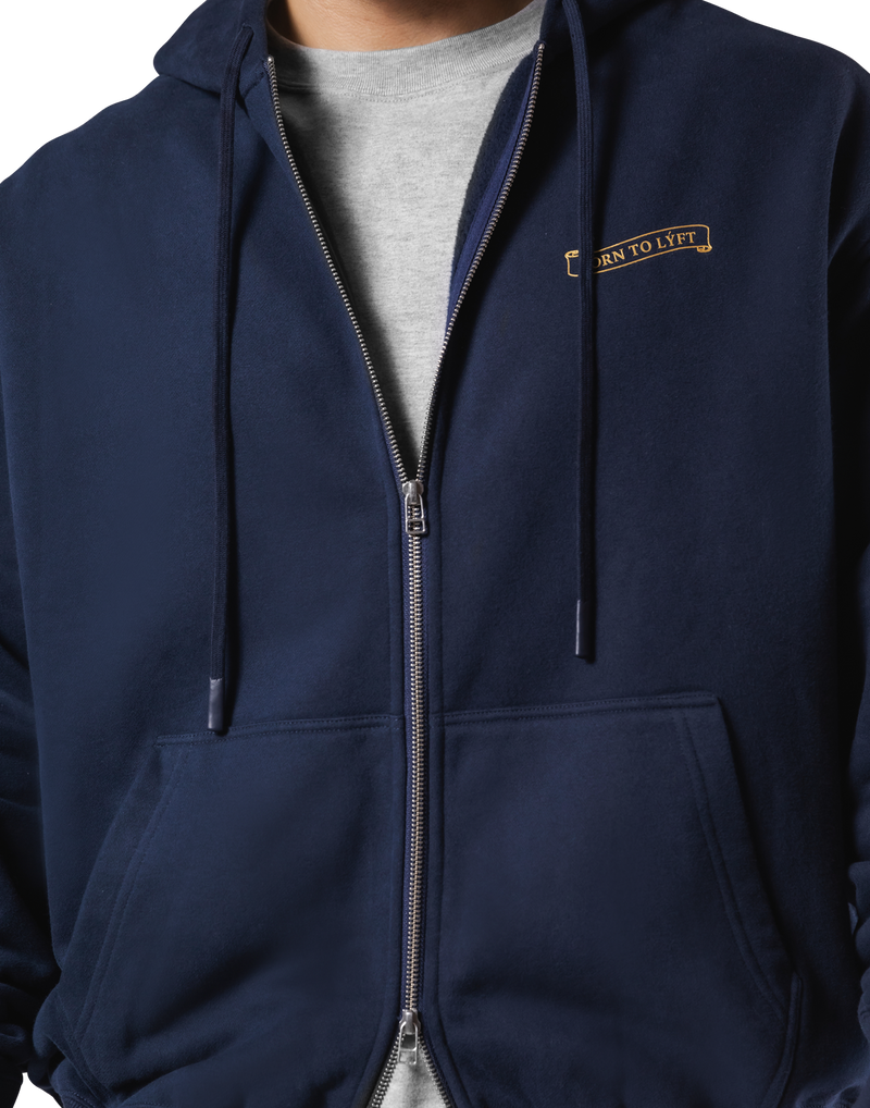Classic Flag Zip-Up Hoodie - Navy – LÝFT Classic Flag Zip-Up Hoodie - Navy – LÝFT