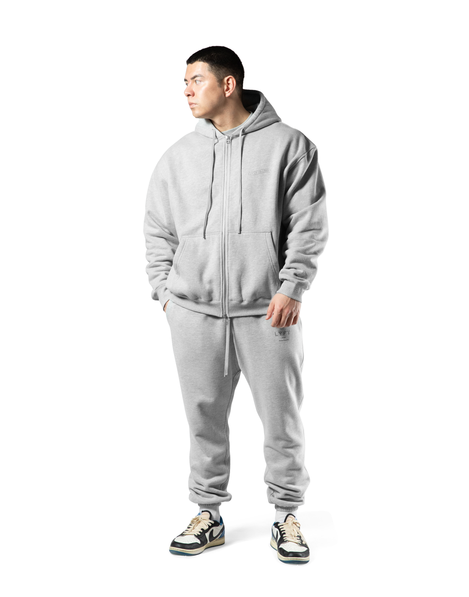 Classic Flag Zip-Up Hoodie - Grey – LÝFT