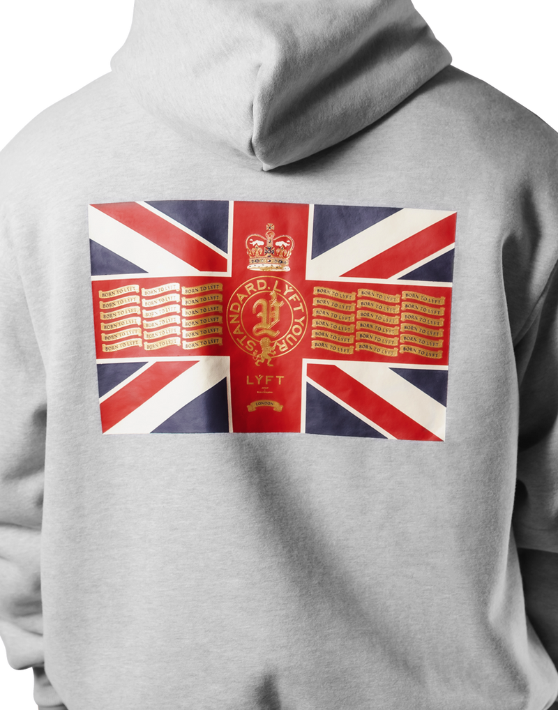 Classic Flag Zip-Up Hoodie - Grey – LÝFT Classic Flag Zip-Up Hoodie - Grey – LÝFT