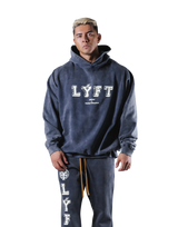 College Logo Vintage Sweat Hoodie - Navy