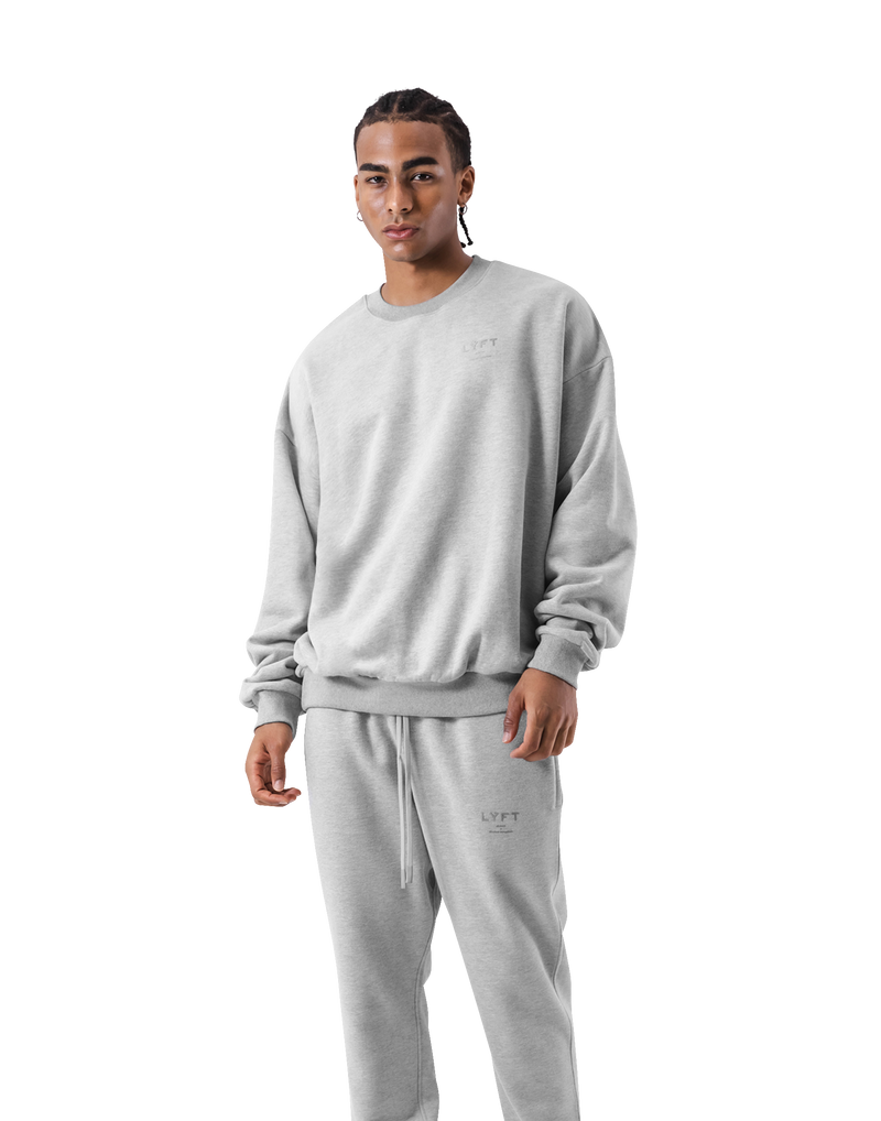 One Point Oversize Crew Neck Sweat - Grey